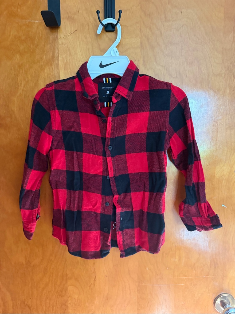 Youth Red and Black Buffalo Plaid Button-Down Shirt - Cat & Jack